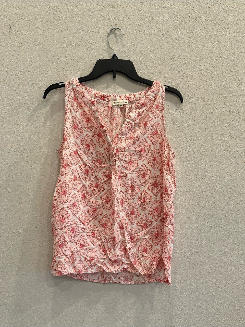 Artisan NY Boho Medallion Sleeveless Tank Blouse Women’s Medium